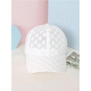 1pc Casual Solid Color Hollow Out Baseball Cap For Women, Summer Beach Hat
